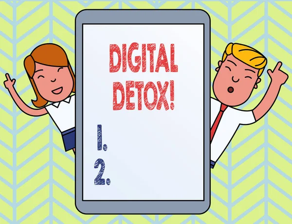 Word writing text digital detox. Geschäftskonzept für eine gewisse Zeit während einer Demonstration stoppt die Verwendung von Gadgets. — Stockfoto