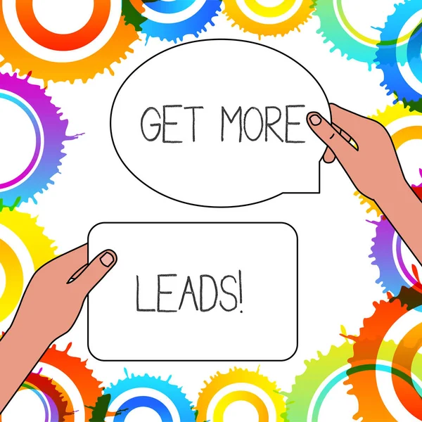 Текст для написания слов Get More Leads. Бизнес-концепция для инициации потребительский интерес или запроса продуктов или услуг . — стоковое фото