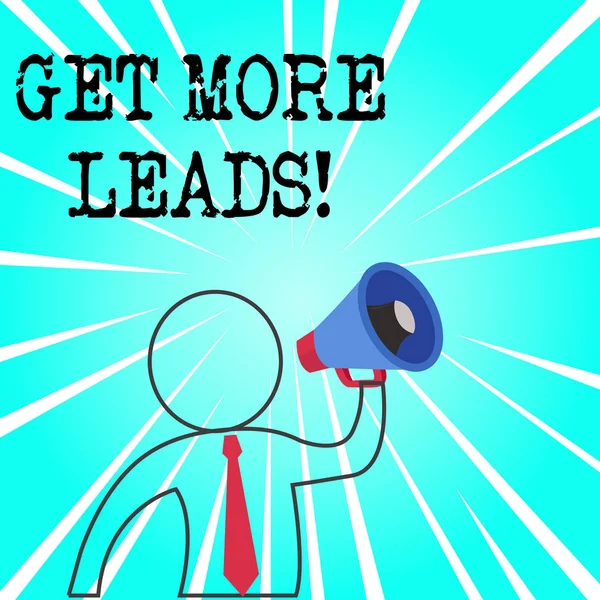 Текст для написания слов Get More Leads. Бизнес-концепция для инициации потребительский интерес или запроса продуктов или услуг . — стоковое фото