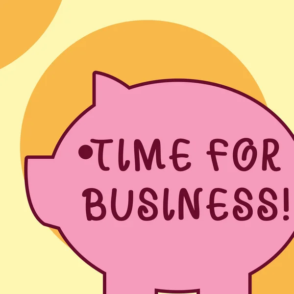 Signo de texto que muestra Time For Business. Foto conceptual cumplir con las transacciones dentro del período prometido al cliente . — Foto de Stock