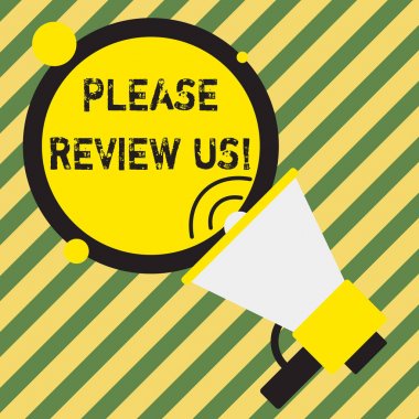 Kelime yazma metni Lütfen bizi inceleyin. Durum ya da sistem için iş kavramı, otoriteyi göstererek resmi incelemedir.