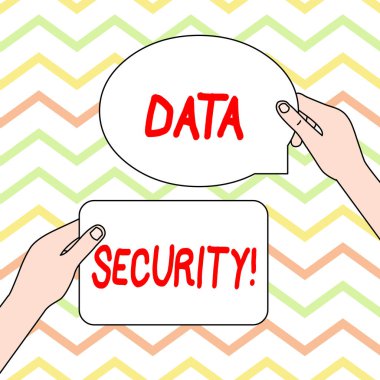 Veri Güvenliğini gösteren kavramsal el yazısı. İş fotoğrafı metni verileri yetkisiz erişime karşı koruma işlemi.