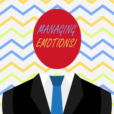 Word writing text Managing Emotions. Business concept for ability be open to feelings and modulate them in oneself. clipart
