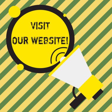 Kelime yazma sitemizi ziyaret et. Web sitesine gelen ve gezinen ziyaretçiler için iş konsepti.