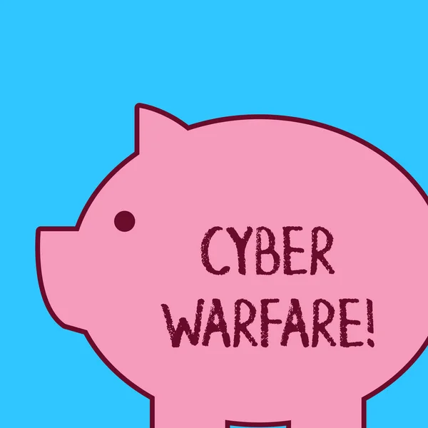 Håndskrift tekst Cyber Warfare. Koncept betyder aktivitet at bruge internettet til at angribe et land s er computere . - Stock-foto