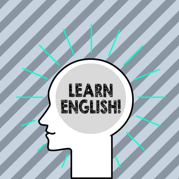 Scrivere testi Impara l'inglese. Concetto di business per acquisire conoscenze in una nuova lingua attraverso lo studio . — Foto Stock