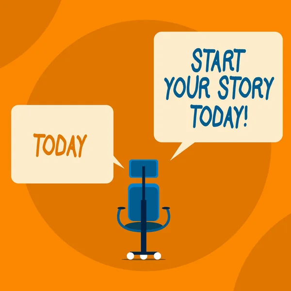 Writing note showing Start Your Story Today. Business photo showcasing work hard on yourself and begin from this moment. — 스톡 사진