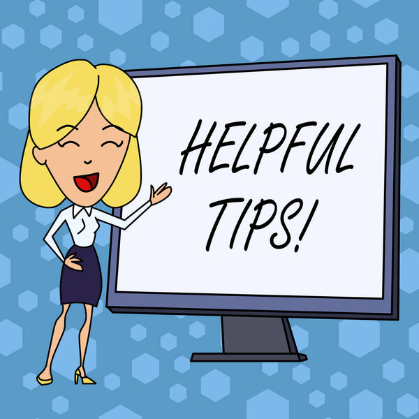 Word writing text Helpful Tips. Business concept for advices given to be helpful knowledge in life.