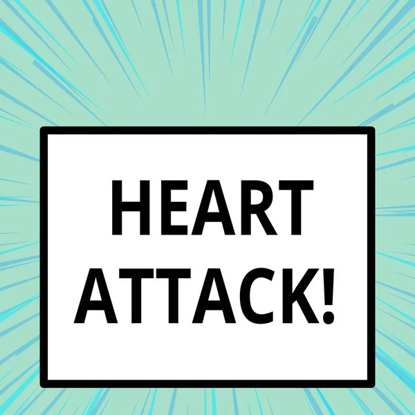 Word writing text Heart Attack. Business concept for sudden occurrence of coronary thrombosis resulting in death. — 스톡 사진