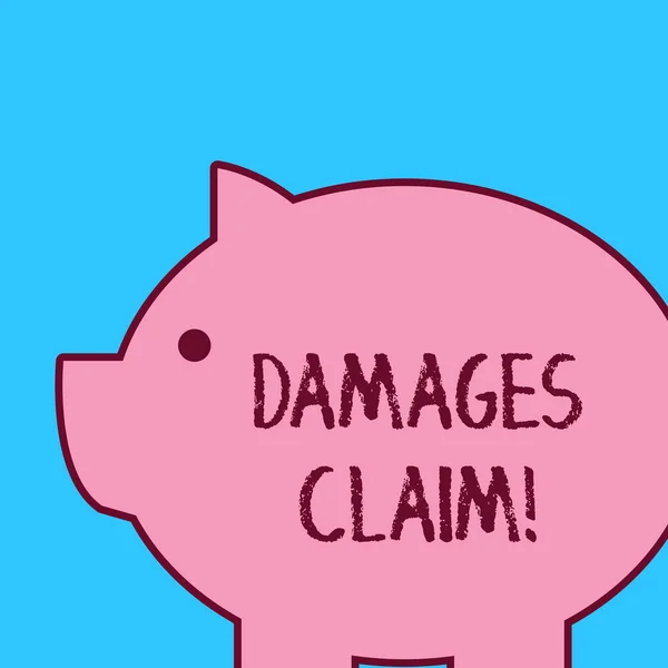Handgeschreven tekst schade claim. Begrip "Deanalysisd" op de verzekeraar voor schadevergoeding. — Stockfoto