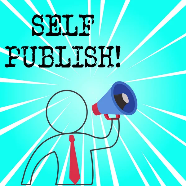 Слово, що пише текст Self Publish. Бізнес-концепція для письменника публікувати твір з них працює самостійно за свій рахунок . — стокове фото