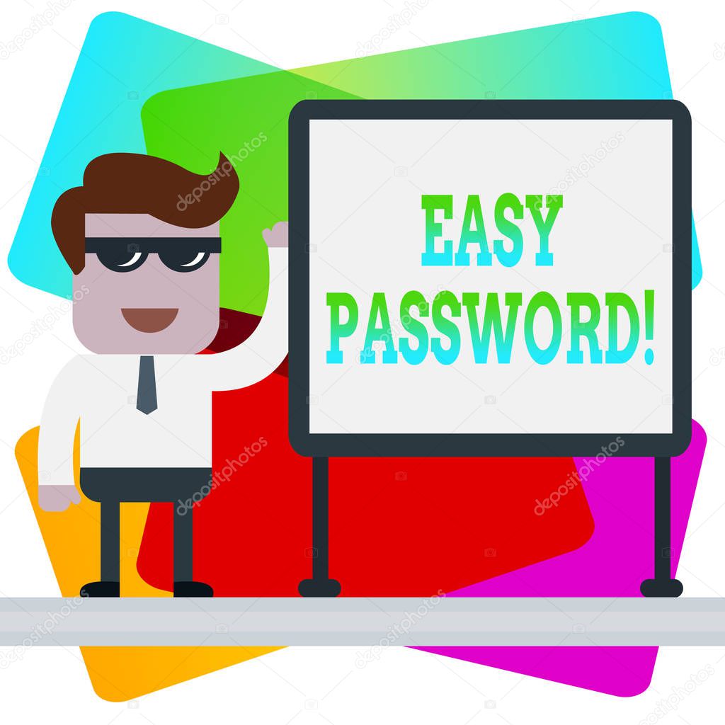 Word writing text Easy Password. Business concept for Easy code that enables one to gain admission to program.