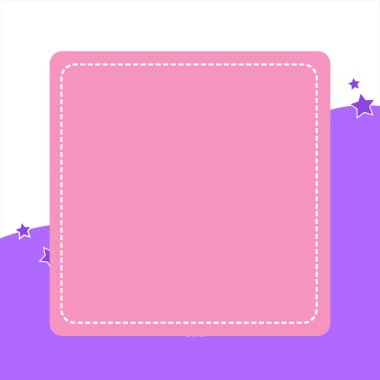 Renkli Kesik Çizgi Boş Kare. İnce ve Kalın Çizgiler. Parlak Arka Plana Karşı Çerçevede Boş Kesme Formu. Reklam Kuponu. Düz fotoğraf Sanat Tasarımı