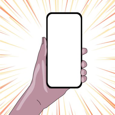 Metin Için Boş Alan la Dikey Olarak Elde Tutulan Boş Ekran Lı Akıllı Telefonun Kapatılması. Duyurular Reklam Promosyonlar için Yaratıcı Arka Plan