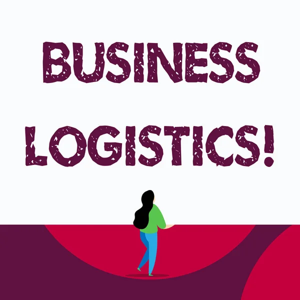 Text sign showing Business Logistics. Conceptual photo concerned with materials procurement and analysisagement. — Stockfoto