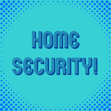 El yazısı metin yazma Home Security. Kavram anlamı İstenmeyen davetsiz misafirlerden evinizi korumaya yardımcı olan bir sistem Kare dikdörtgen kağıt sayfa desen tema tam oluşturma ile yüklü.