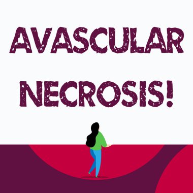 Text sign showing Avascular Necrosis. Conceptual photo death of bone tissue due to a lack of blood supply. clipart