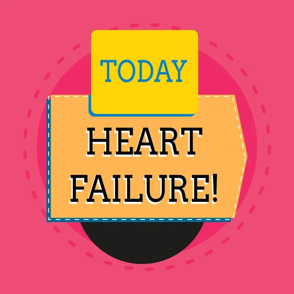 Word writing text Heart Failure. Business concept for the severe failure of the heart to function properly Electronic device with non symmetrical triangle edging shape for printing.