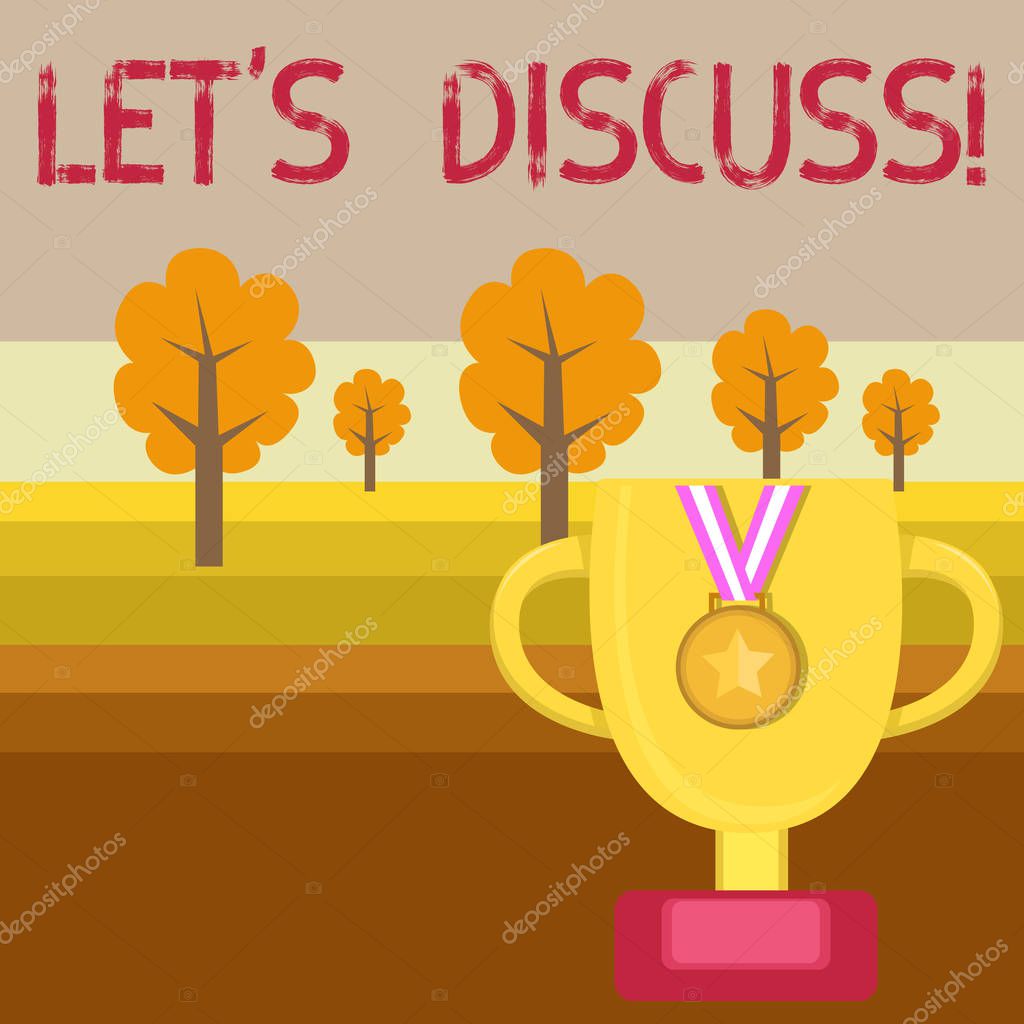 Escritura manual conceptual mostrando Let S Is Discuss. Texto de la