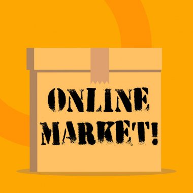 El yazısı metin Online Market. Bir ürünü satmak için web tabanlı kanallardan yararlanma nın anlamı.