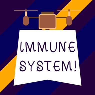 Bağışıklık Sistemini gösteren bir metin işareti. Analizli biyolojik yapılardan oluşan kavramsal fotoğraf ev sahibi savunma sistemi.