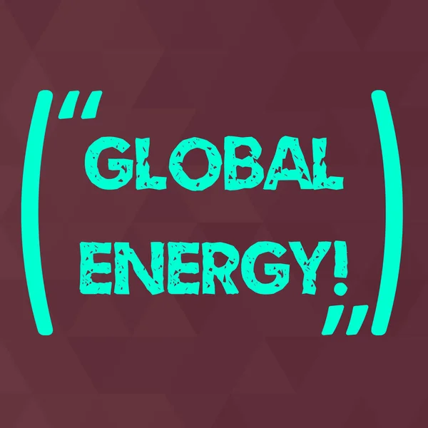 Word writing text Global Energy. Business concept for Worldwide power from sources such as electricity and coal Maroon Monochrome Triangle Mesh Seamless Grid Pattern for Technical Design.