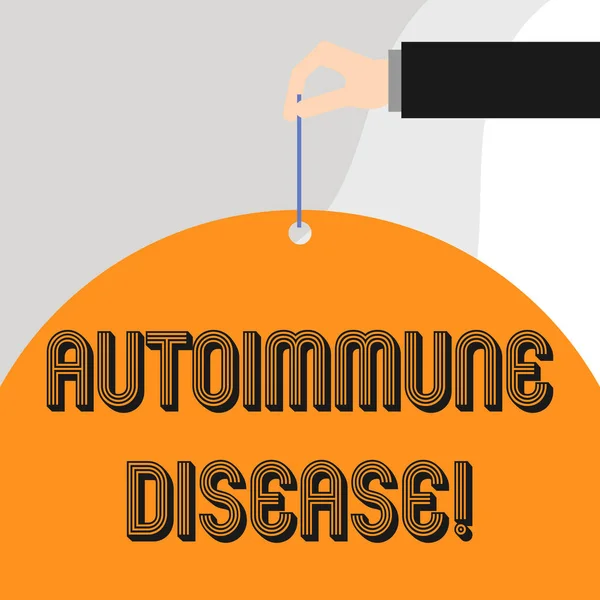Textový znak zobrazující autoimunitní chorobu. Základní fotografické tkáně jsou napadeny vlastním imunitním systémem. — Stock fotografie