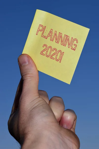 Πινακίδα κειμένου που δείχνει σχεδιασμός 2020. Εννοιολογική διαδικασία φωτογραφίας για να κάνουμε σχέδια για κάτι το επόμενο έτος. — Φωτογραφία Αρχείου