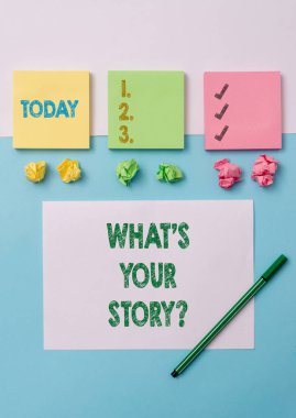 Ne S Your Story Soru gösteren kavramsal el yazısı. Onun geçmiş yaşam eylemleri kariyer veya olaylar Kırtasiye softhued üstüne yan yerleştirilir hakkında gösteren soran İş fotoğraf metin