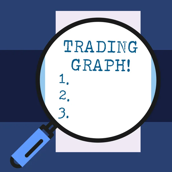 Text sign showing Trading Graph. Conceptual photo Represent the highs and lows of the trading period and price. — Stock Photo, Image