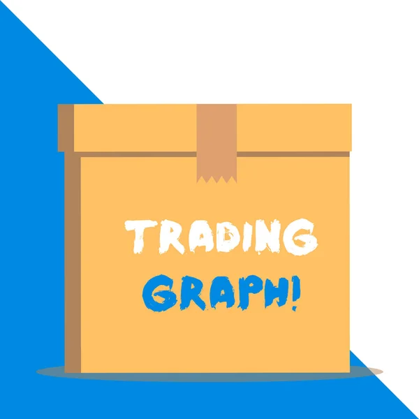 Text skylt som visar handels diagram. Konceptuell bild representerar de toppar och dalar i handelsperioden och pris. — Stockfoto