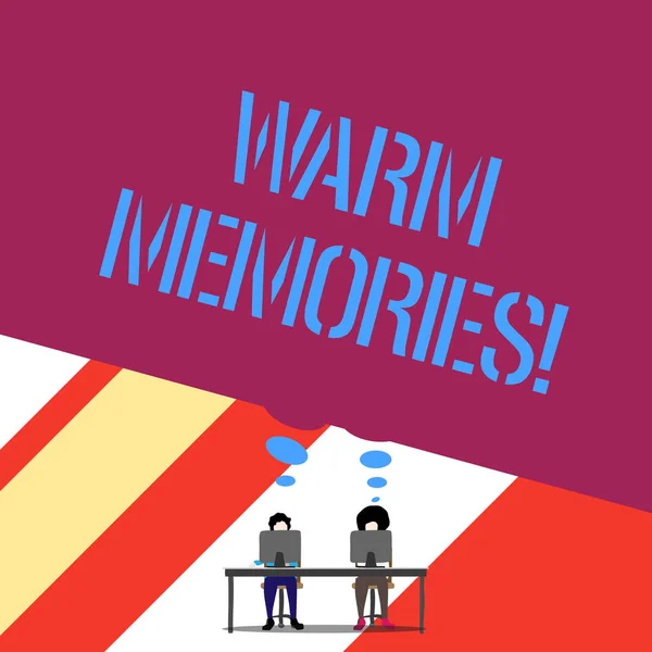 Tekst schrijven Warme herinneringen. Zakelijk concept voor iets dat je je met plezier herinnert Zoete herinneringen. — Stockfoto