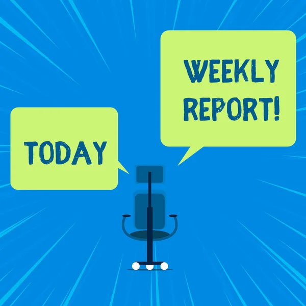 Word writing text Weekly Report. Business concept for information on what have become known within the week. — 스톡 사진