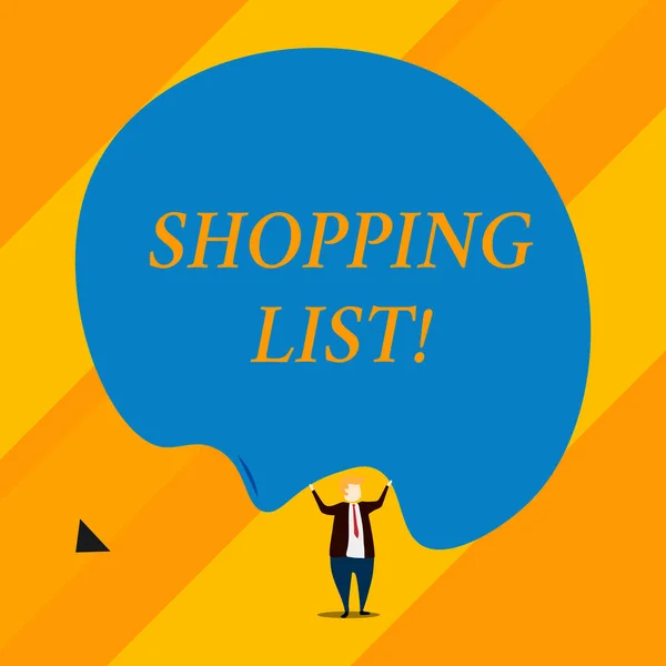 Handwriting text Shopping List. Concept meaning a list of items to be considered or purchases to be made.