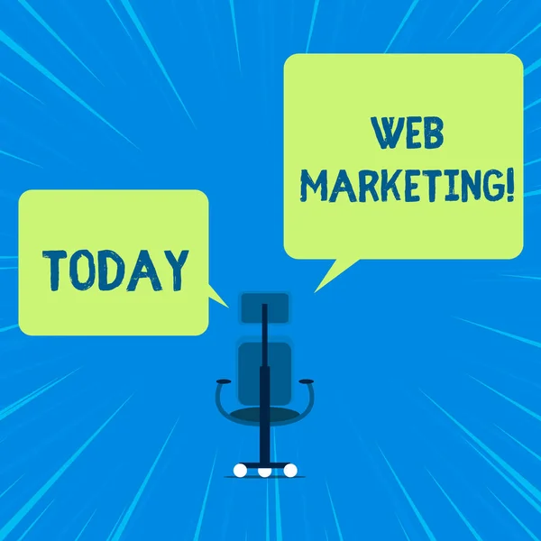 Word Writing Text Web Marketing. Geschäftskonzept für den Prozess der Nutzung des Internets zur Vermarktung des Unternehmens. — Stockfoto