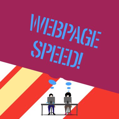 Kelime yazma metni Webpage Hızı. Kullanıcıların içeriği ne kadar hızlı görebildiğine ve etkileşime girebildiğine dair iş konsepti.