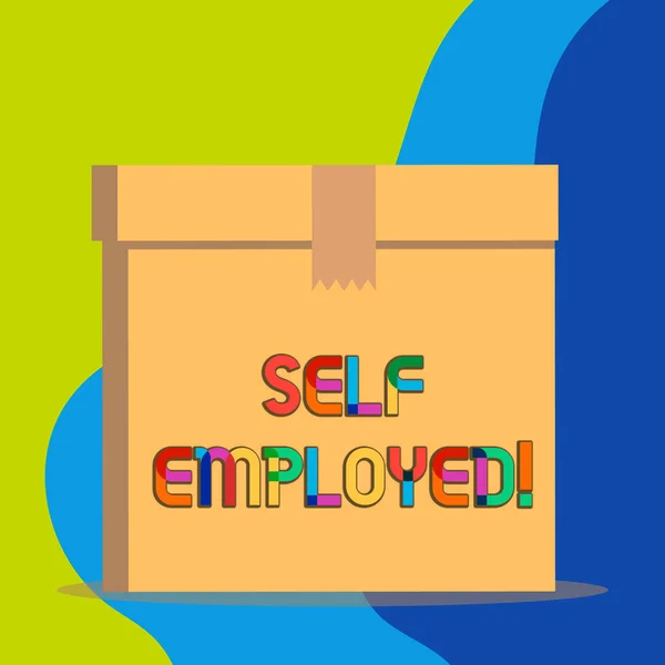Sinal de texto mostrando Self Employed. Foto conceitual proprietário de uma empresa, em vez de para um empregador Freelancer . — Fotografia de Stock