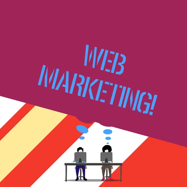 Word Writing Text Web Marketing. Geschäftskonzept für den Prozess der Nutzung des Internets zur Vermarktung des Unternehmens. — Stockfoto