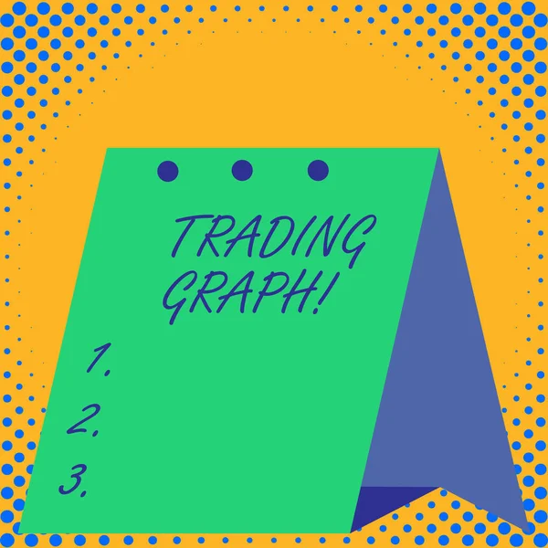 Handwriting text Trading Graph. Concept meaning Represent the highs and lows of the trading period and price. — Stock Photo, Image