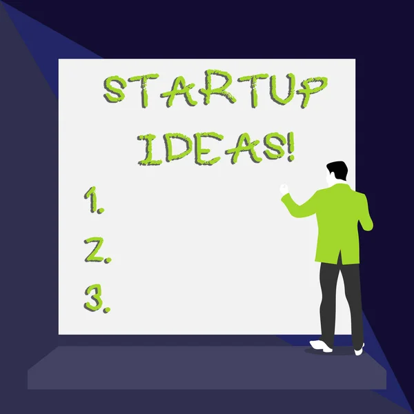 Woord schrijven tekst Startup Ideas. Bedrijfsconcept voor concept dat kan worden gebruikt voor financieel gewin van het bedrijfsleven. — Stockfoto