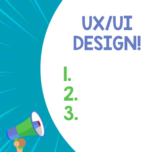 Ux Or Ui Design'ı gösteren kavramsal el yazısı. İş fotoğrafı metni tek bir tüketici deneyiminin iki farklı unsuru. — Stok fotoğraf