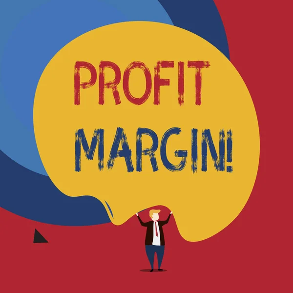 Text sign showing Profit Margin. Conceptual photo amount by which revenue from sales exceeds costs in a business.