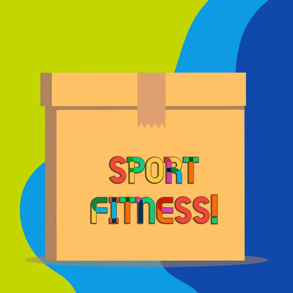 Signo de texto que muestra Sport Fitness. Foto conceptual Acondicionamiento de atletas para el desanálisis único de sus deportes . — Foto de Stock