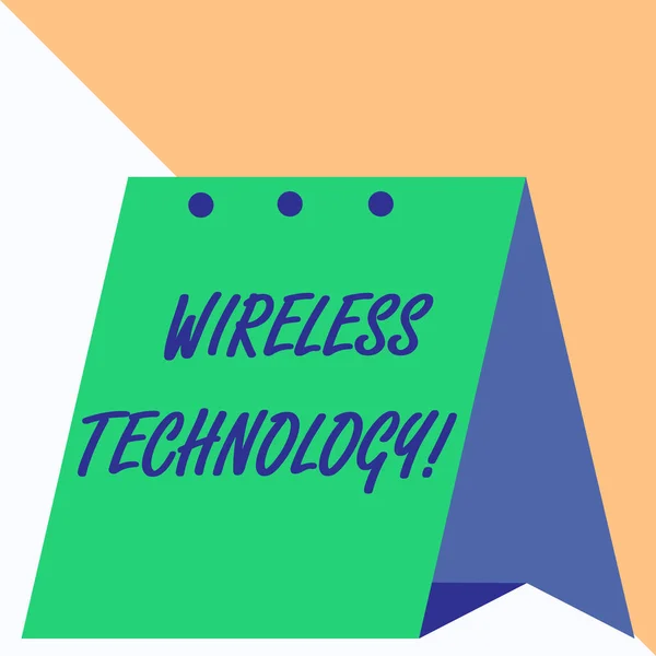 Writing note showing Wireless Technology. Business photo showcasing a technology that allows wireless communication. — Stock Photo, Image