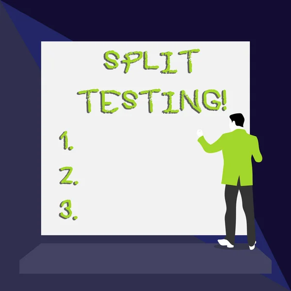 Szövegírás Split Testing. Üzleti koncepció a két különböző URL közötti weboldal forgalmának kibocsátására. — Stock Fotó