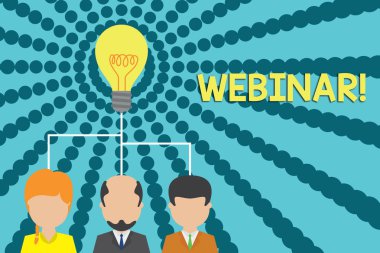 El yazısı metin yazma Webinar. Kavram anlamı seminer veya Internet grubu üç yönetici kişi fikir simgesi paylaşan gerçekleşir diğer sunum türleri. Başlangıç ekibi toplantısı.