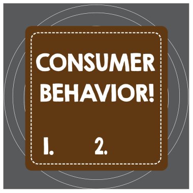 Tüketici davranışı gösteren Not yazma. Bireysel müşterilerin marka kesikli Stipple Line Blank kare renkli kesme çerçevesi parlak arka plan ile etkileşimde nasıl iş fotoğrafı vitrine çalışma.