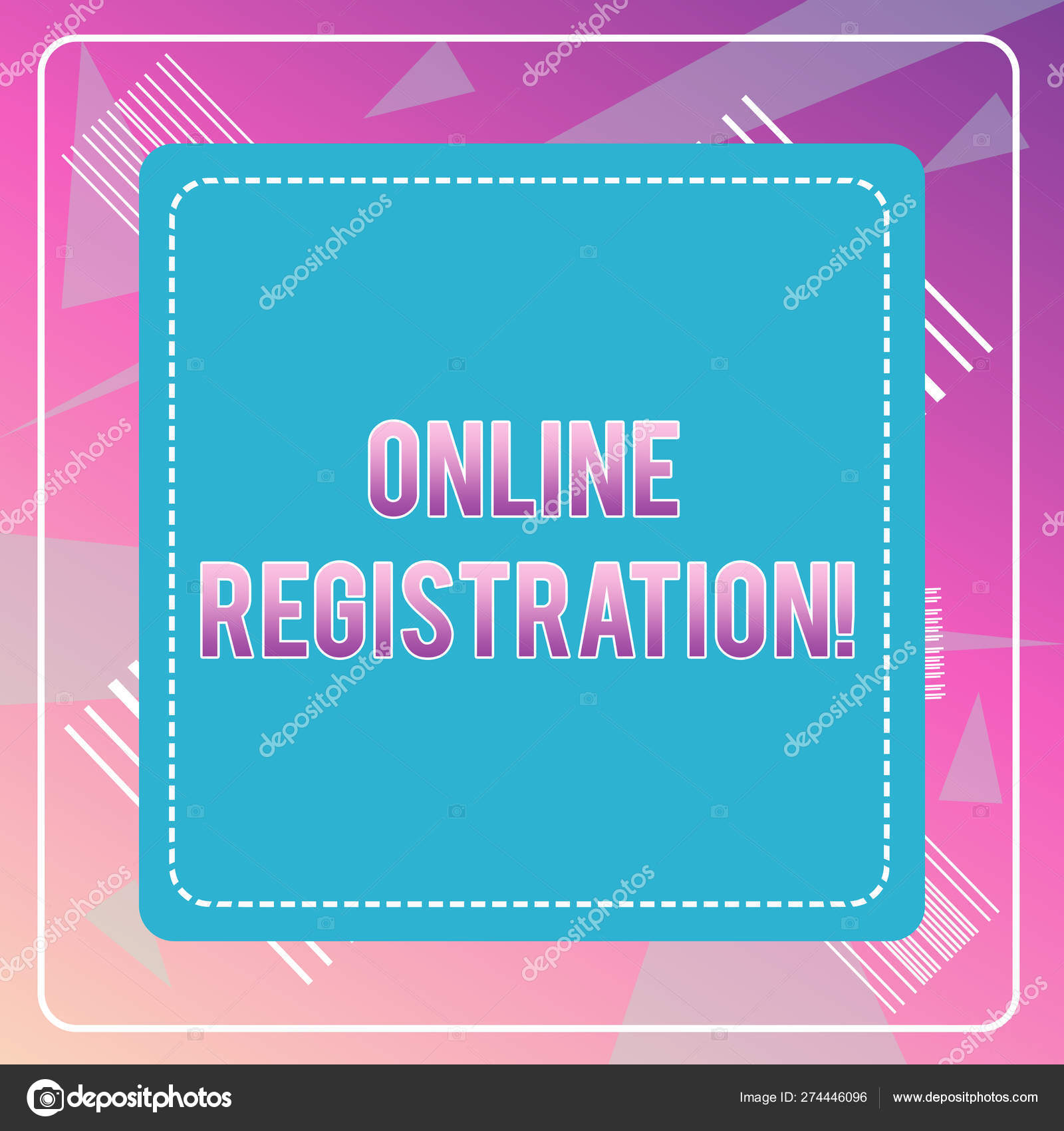 Word Writing Text Online Registration Business Concept For