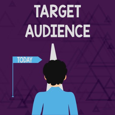 Hedef İzleyiciyi gösteren not yazılıyor. İş fotoğrafı gösterme kategorisi sözcüklerinizi Düz Yol Görünümünü engelleyen ve Mesafeye Bakan Adam 'a yöneltmek istediğinizi gösterir.