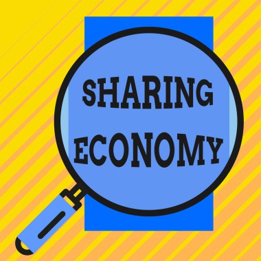 El yazısı metin paylaşımı Ekonomi yazma. Maddeye erişim sağlamaya dayalı ekonomik model anlamı Nesneyi daha büyük göstermek için demir saplı çerçeveli yuvarlak büyüteç.